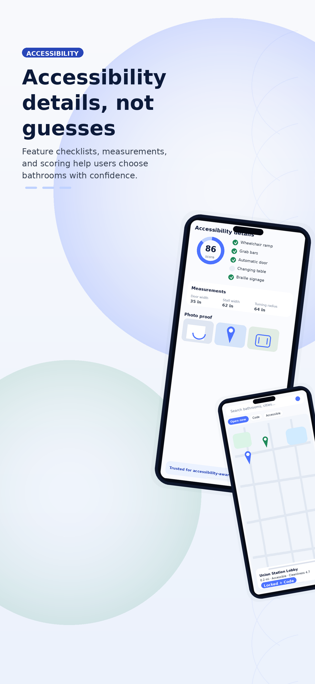 StallPass accessibility details for a restroom listing
