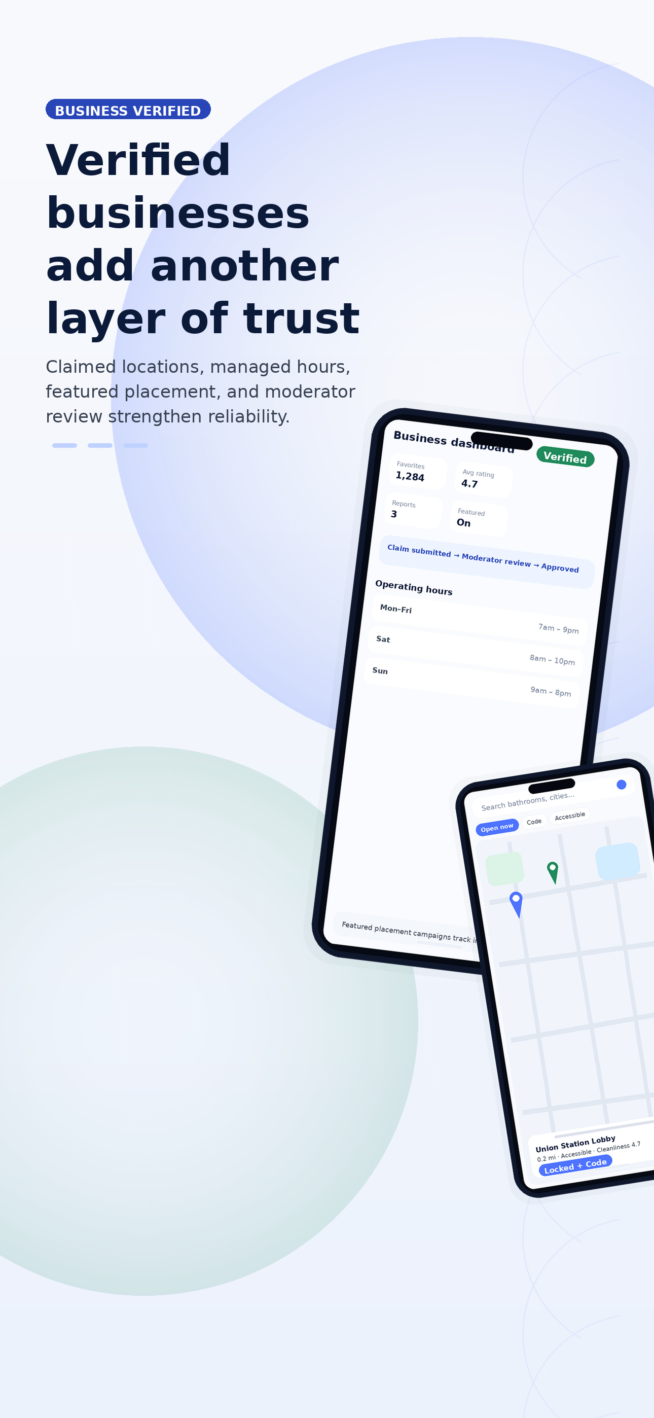 StallPass business verified restroom listing